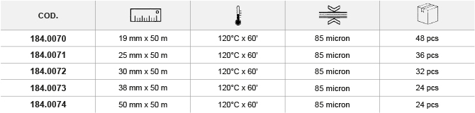 Nastro adesivo in carta di riso WASHI_tabella Nastro adesivo in carta di riso WASHI_tabella