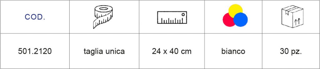Tabella codici - Maskerina protettiva monouso